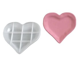 Molde silicona bandeja corazon 